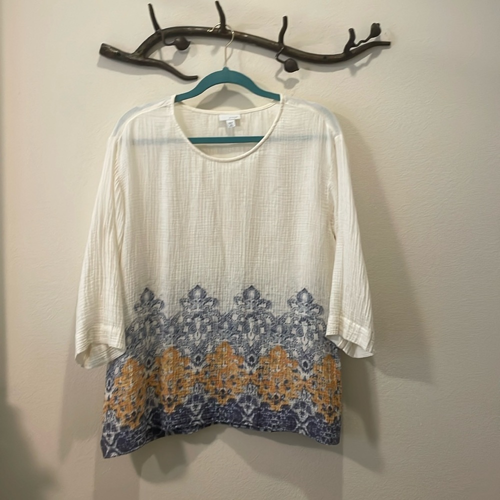 J Jill M guaze tunic.